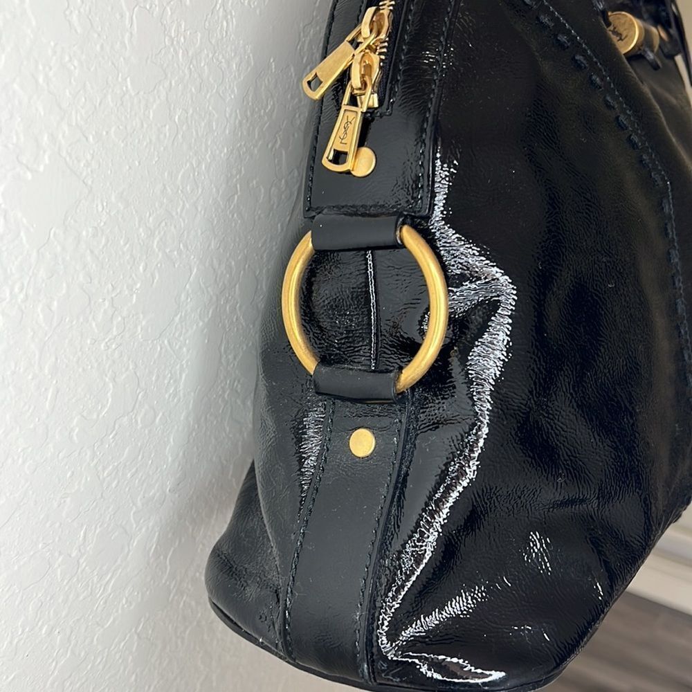 YSL Black Patent Leather Muse Bag - Picture 4 of 8